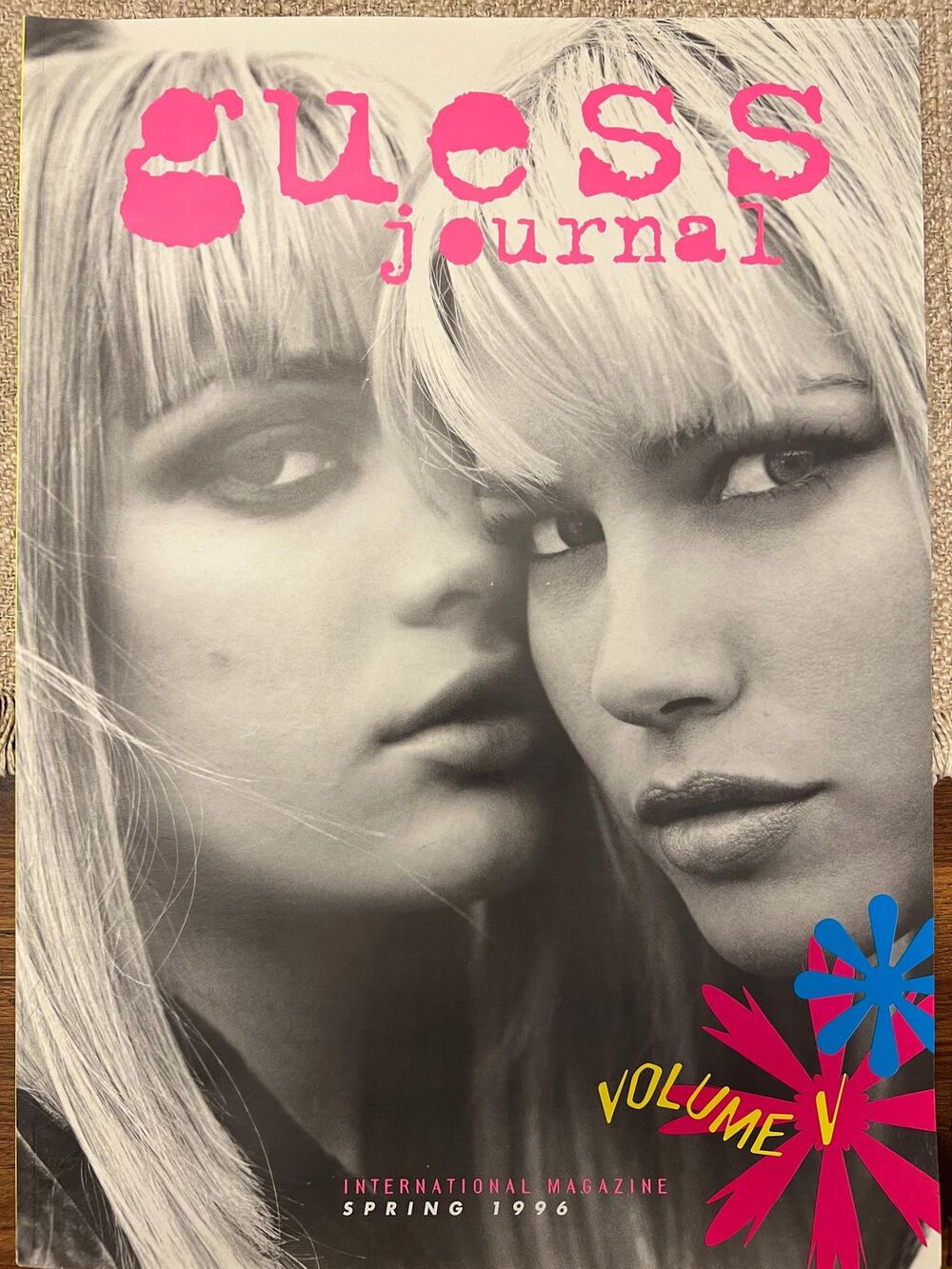 Vintage GUESS Journal Spring 1996 Volume V Fashion Book 90s Designer Supermodel